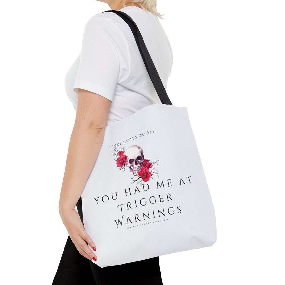 "You Had Me at Trigger Warnings" Tote Bag | For the Dark Romance Reader